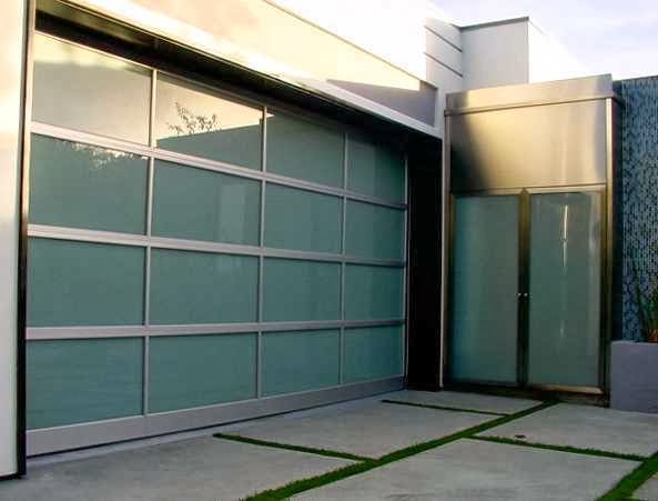 Modern Glass Garage Door picture