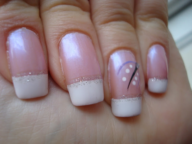 polished classic wedding nails