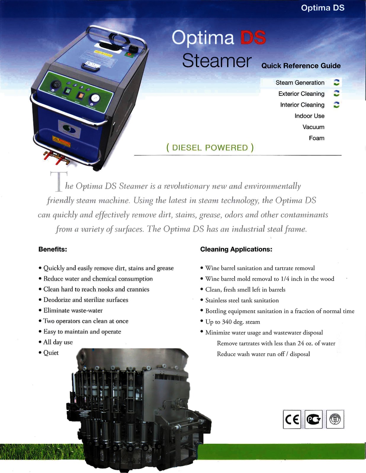 American Equipment Company Inc. Optima DS Steamer