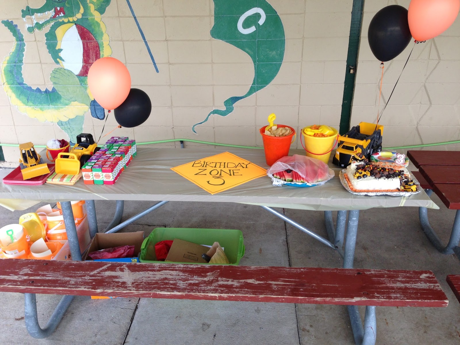 Real Life Motherhood of 4 Carson's Construction Birthday Party