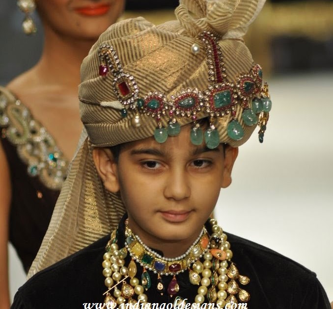 Gold and Diamond jewellery designs indian men bridal jewellery