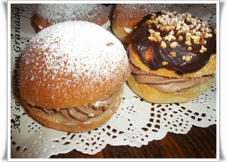 Bambas De Nata Y De Chocolate