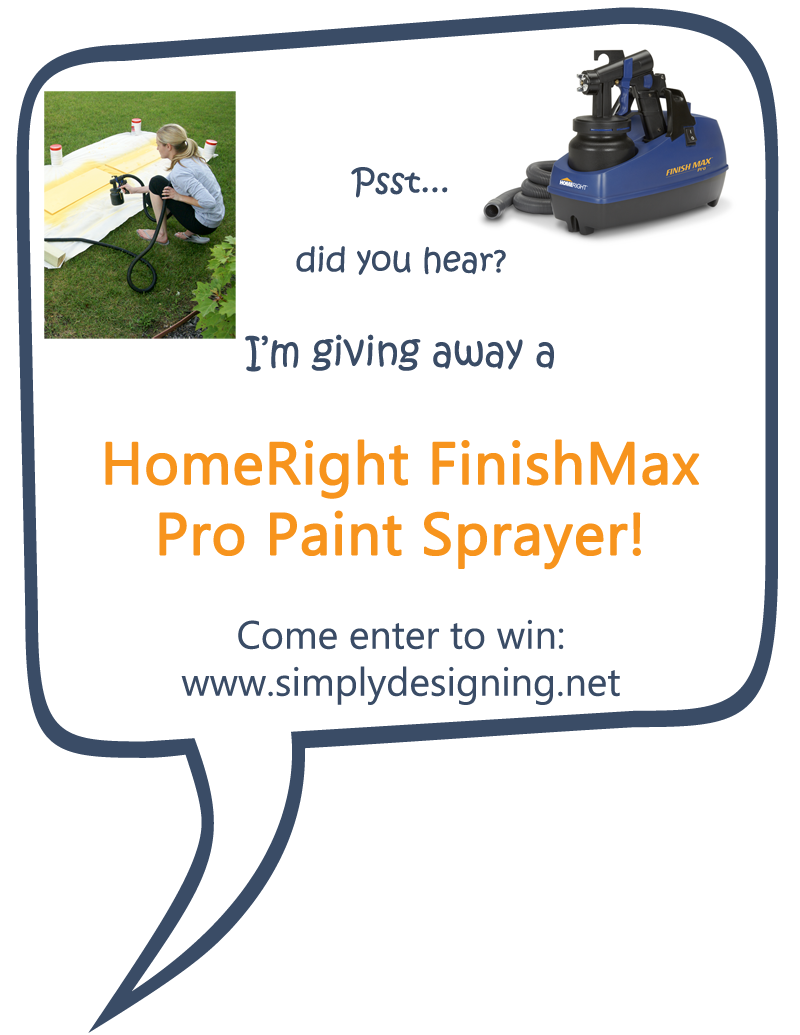 HomeRight FinishMax Pro Fine Finish Sprayer is perfect for spraying paint, stain or sealer!  Come check it out and Enter to WIN one of your own!  