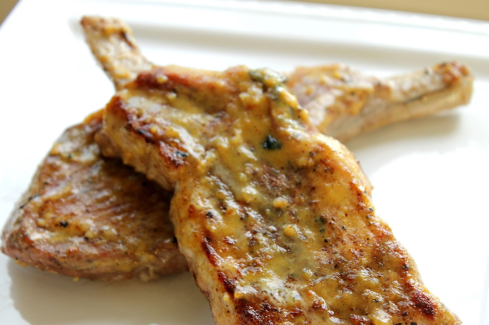 Mary in the Kitchen Honey Mustard Glazed Pork Chops