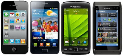 Perbandingan Hape Android, Blackberry, iPhone, Symbian