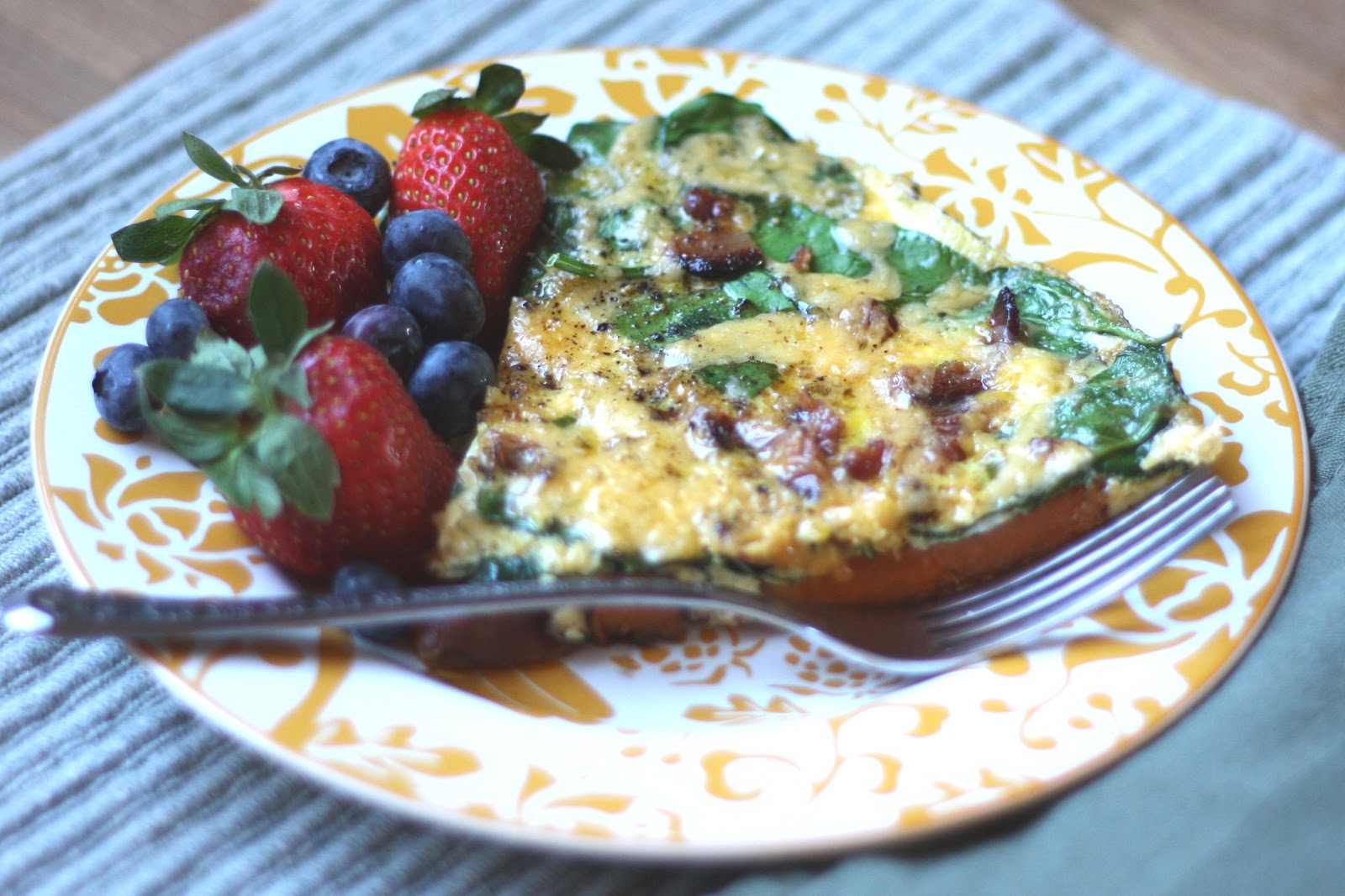 Recipe Frittata Spinach Bacon