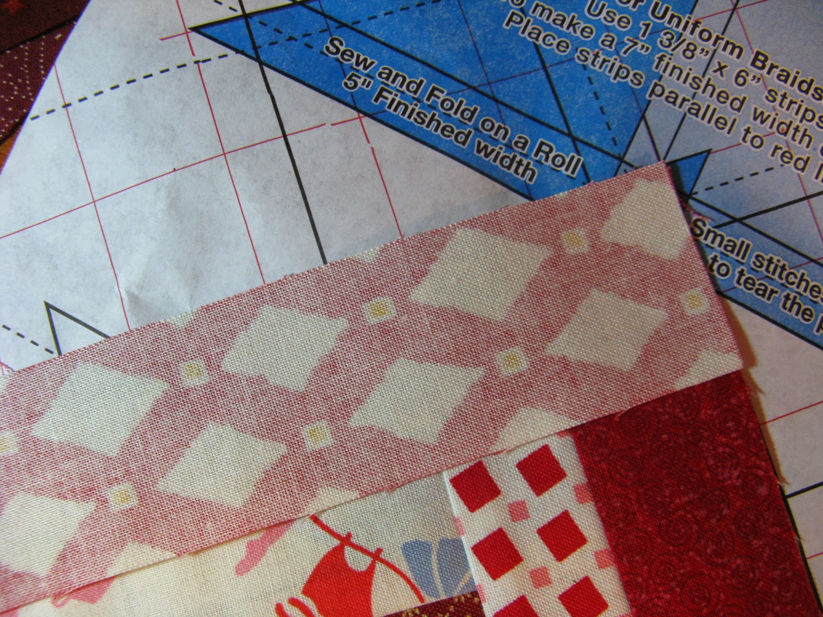 Braid Tutorial Using Sew and Fold Paper Triangles on a Roll