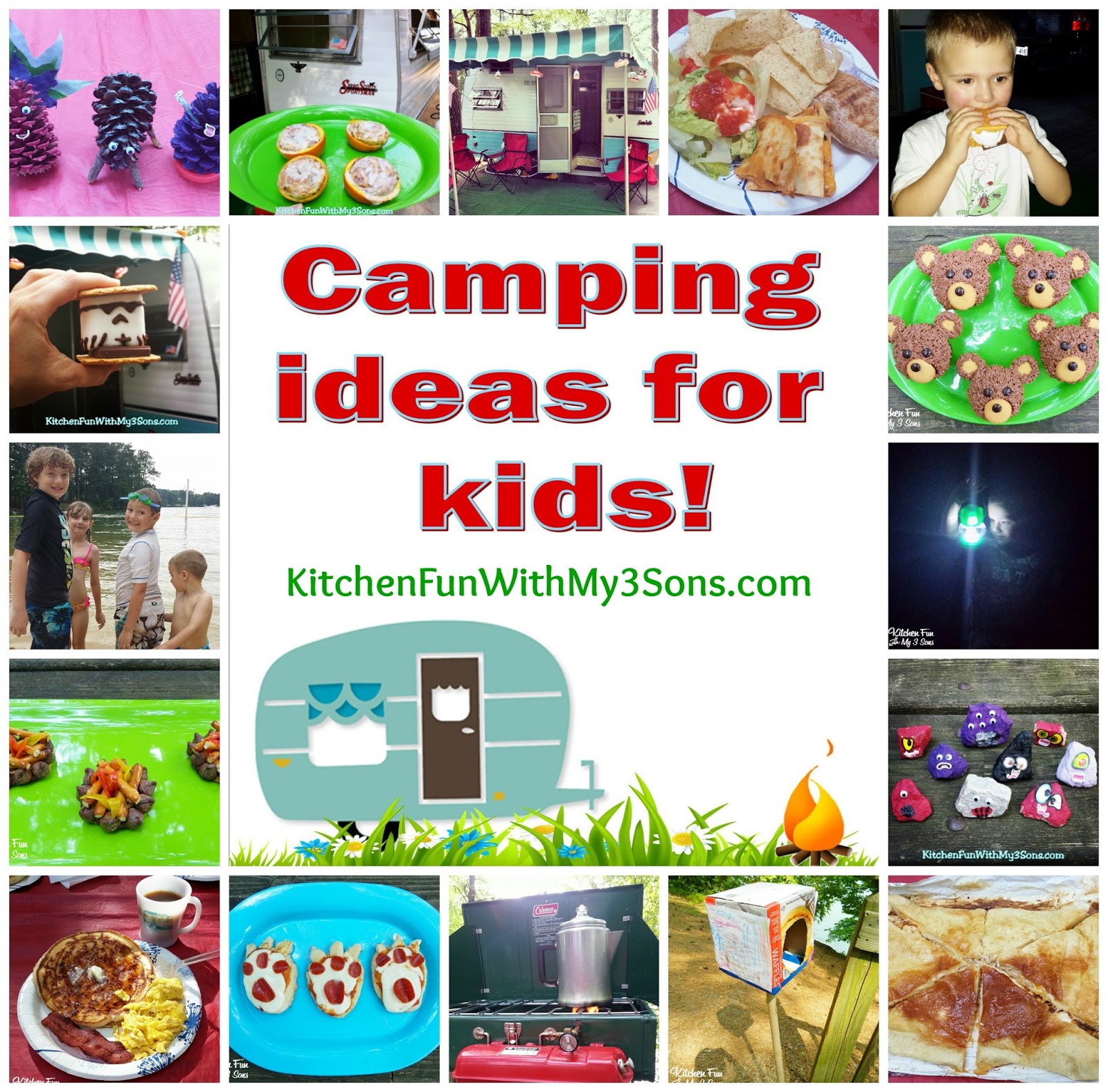 Kitchen Fun With My 3 Sons Camping fun food & craft ideas for kids and