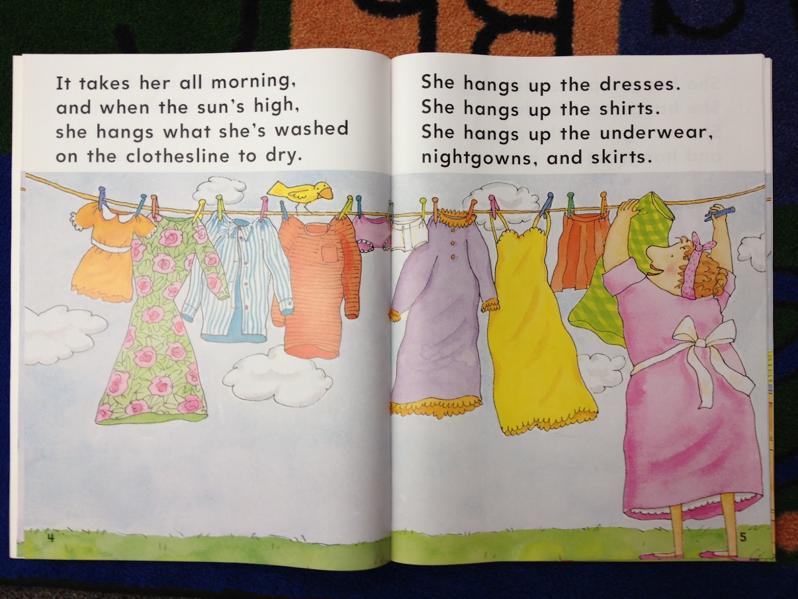 Clothesline for Comprehension Apples & ABC's