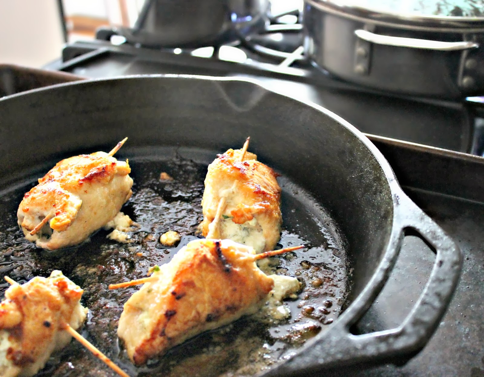 Chicken with Goat Cheese and Spinach (easy recipe) Days of Chalk and