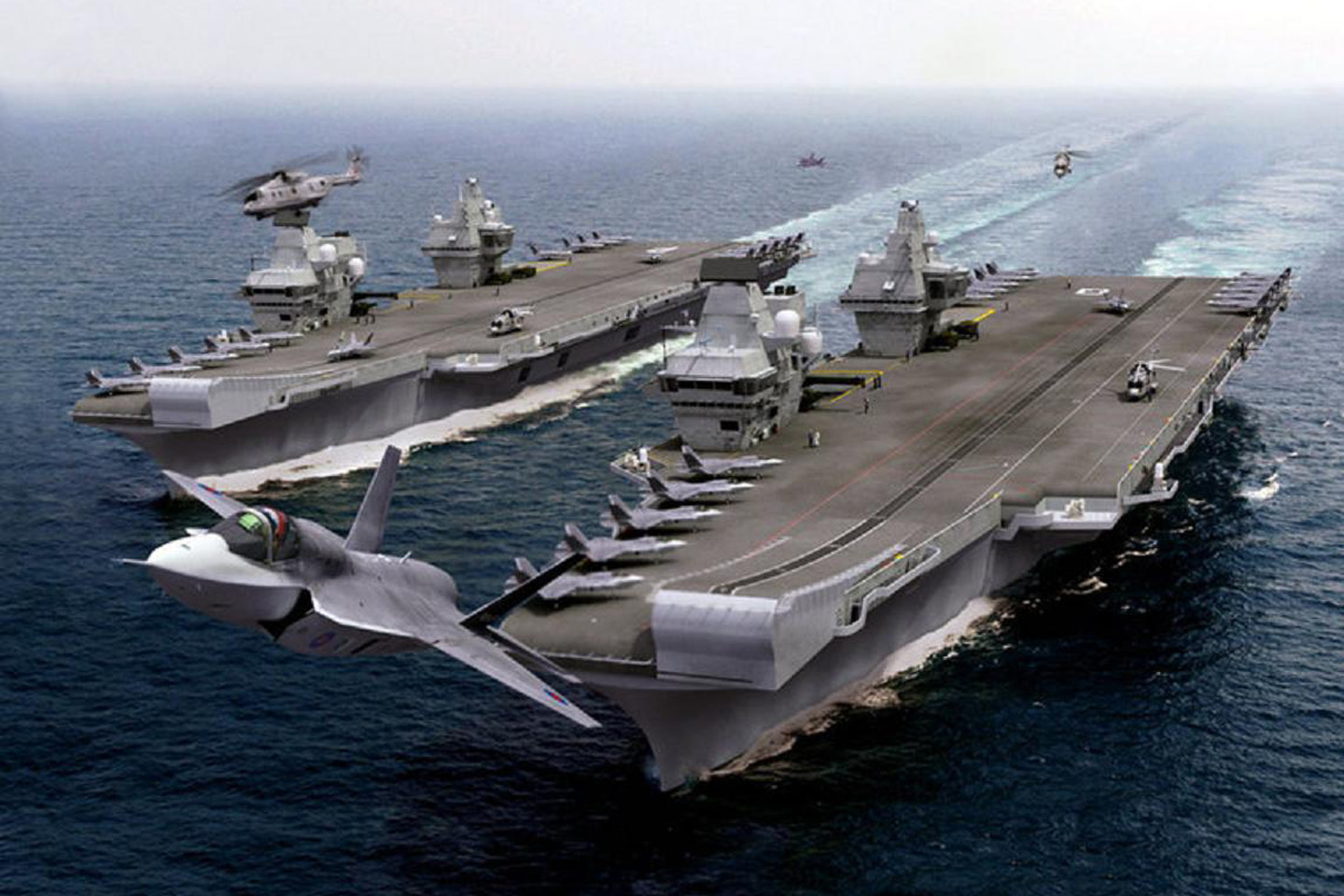حاملات طائرات البحرية البريطانية ومستقبلها Queen+Elizabeth+class
