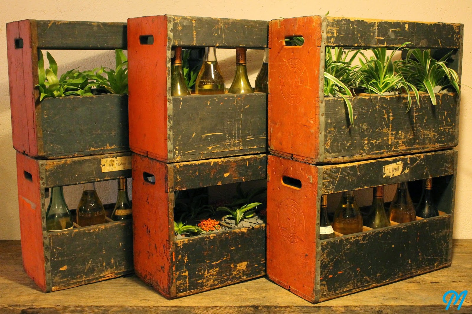 Caisse En Bois Vintage : Caisse casier en bois ancien vintage rangement d?coration bouteille Caisse En Bois Vintage : Caisse casier en bois ancien vintage rangement d?coration bouteille
