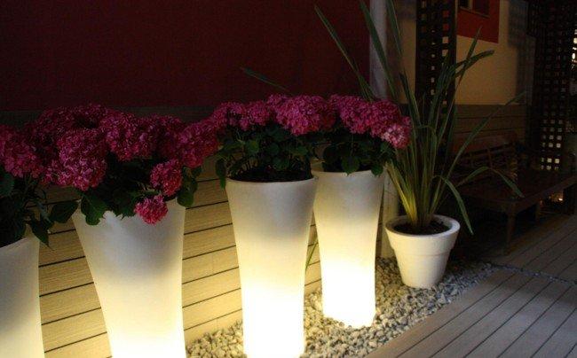 Garden center ejea: macetas iluminadas para decorar nuestro jardÃn Macetas Jardín decoración