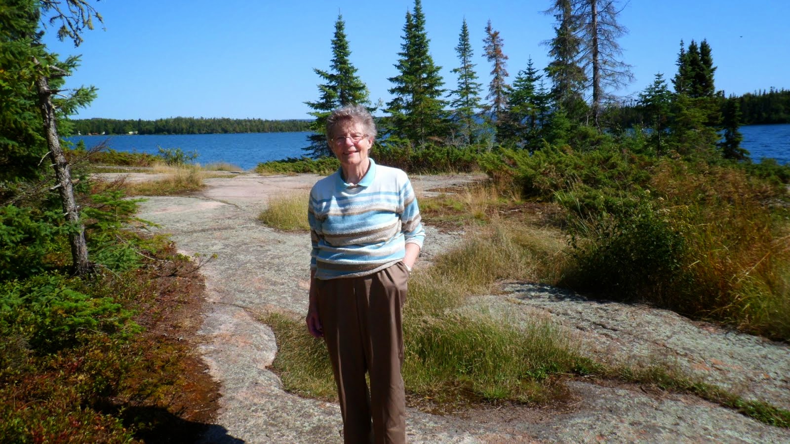 Jean Morrison at her camp on Lake Superior