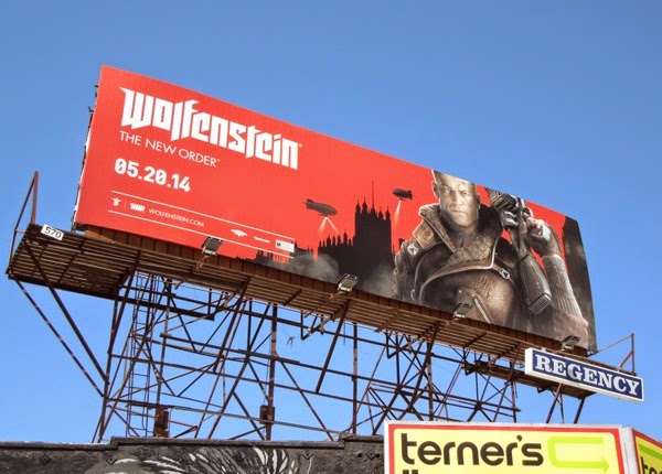 Wolfenstein The New Order video game billboard Wolfenstein New Order video game billboard