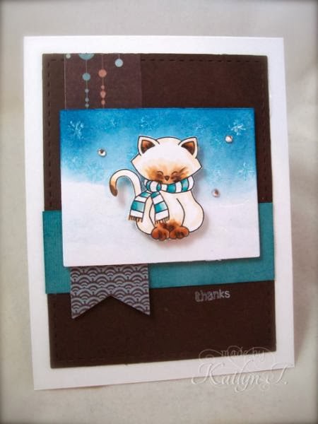 Kitty Card by K. Joy for Newton's Nook Designs Inky Paws Challenge #5