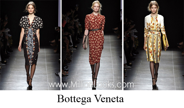 floral prints φορέματα,Bottega Veneta