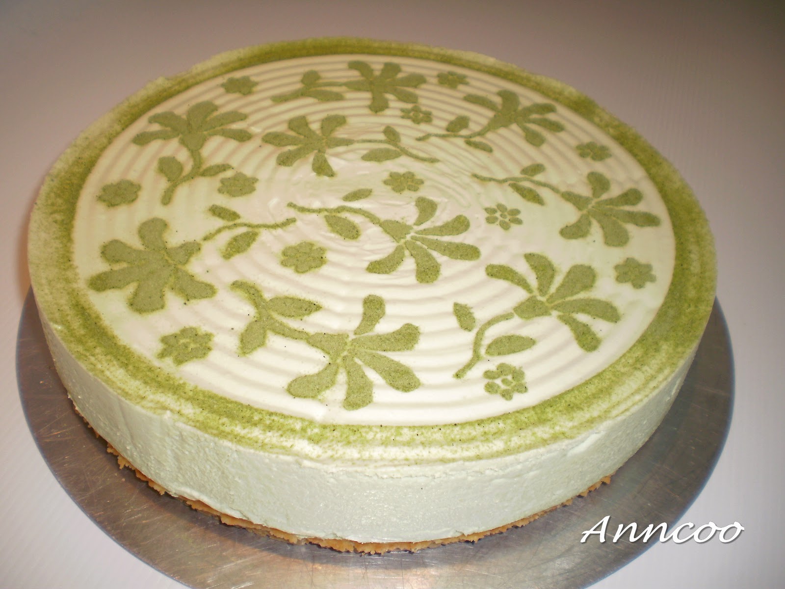 green cheesecake