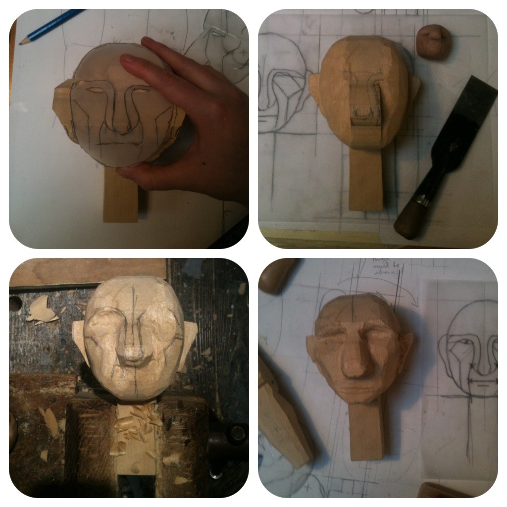 Carving a wooden