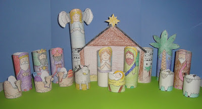 Presepe fai da te stampabile da colorare per bambini Idee per bambini fai da te