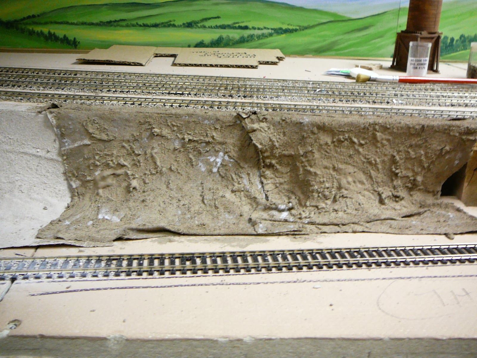 Woodstock Model Railroad Grout scenery experiment