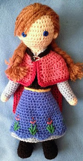 PATRON GRATIS ANNA (FROZEN) AMIGURUMI http://www.ravelry.com/patterns/library/anna---frozen-crocheted-doll-pattern