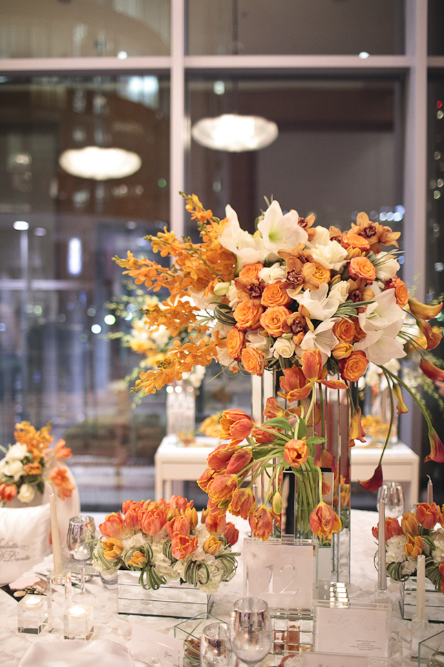 orange centerpieces Wedding Ideas Pinterest