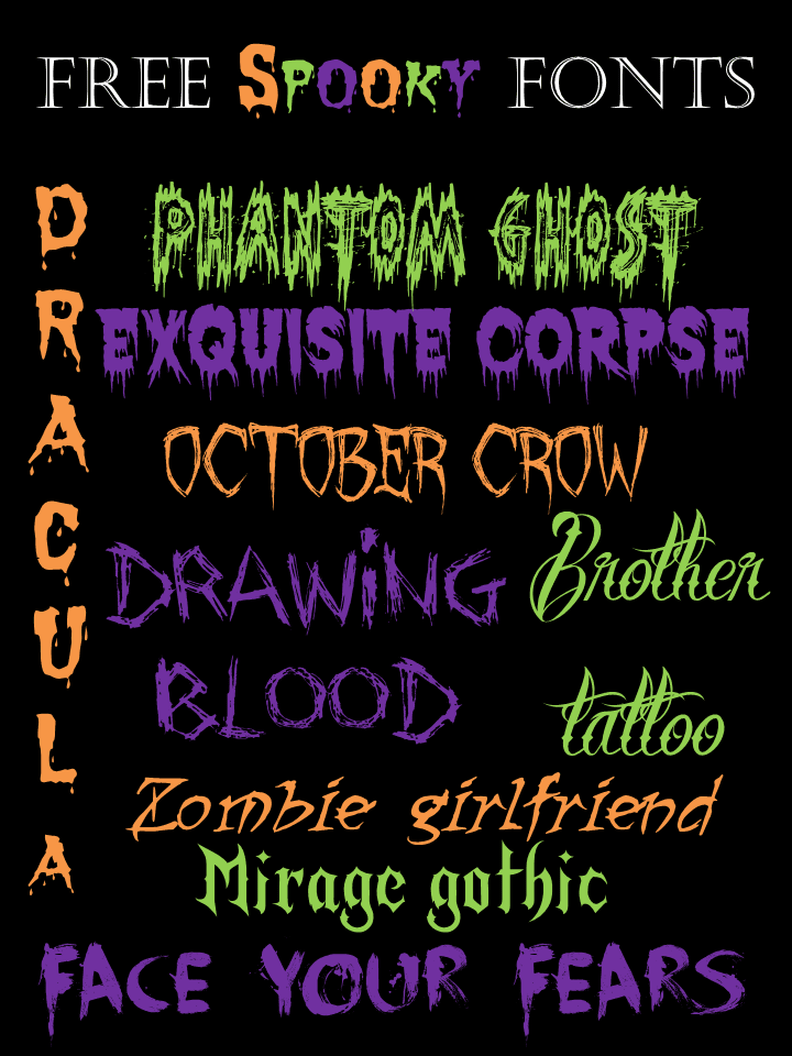 imagine these great spooky fonts on invitations or goody bags for your kids school parties they would make a good party great - Good Halloween Font imagine these great spooky fonts on invitations or goody bags for your kids school parties they would make a good party great - Good Halloween Font