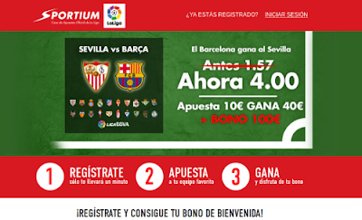 Sportium Super cuota 4 Barcelona gana Sevilla 3 octubre Sportium Super cuota 4 Barcelona gana Sevilla 3 octubre