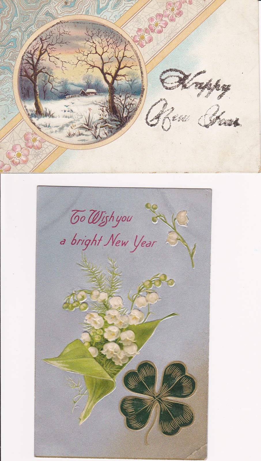 Madeline&#039;s Memories: Vintage Postcards - Happy New Year!