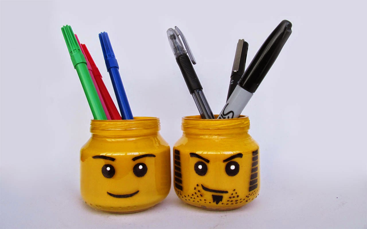 Ideias Personalizadas DIY Porta Lápis do LEGO (Lego Head Pencil Holder)