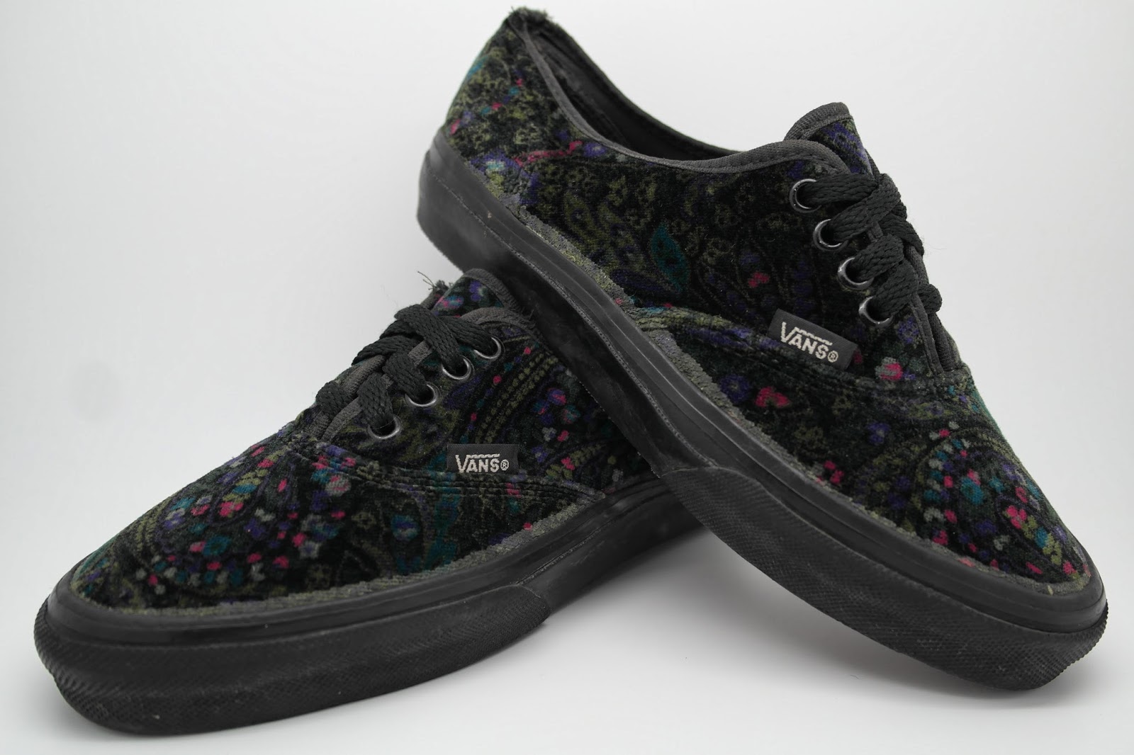 floral velvet vans