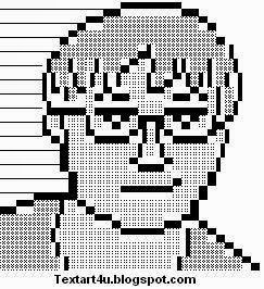Le Thin Hair Chin Man Ascii Text Art Cool Ascii Text Art 4 U