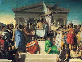 Quadro de Jean Auguste Ingres intitutlado L Apotheose dHomere Jean Auguste Ingres