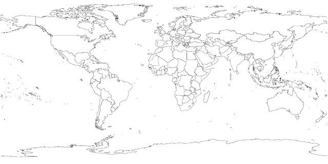 Dibujos de mapas del mundo para imprimir y colorear Blog De ...