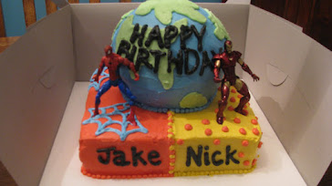 Birthday cake for twin boys