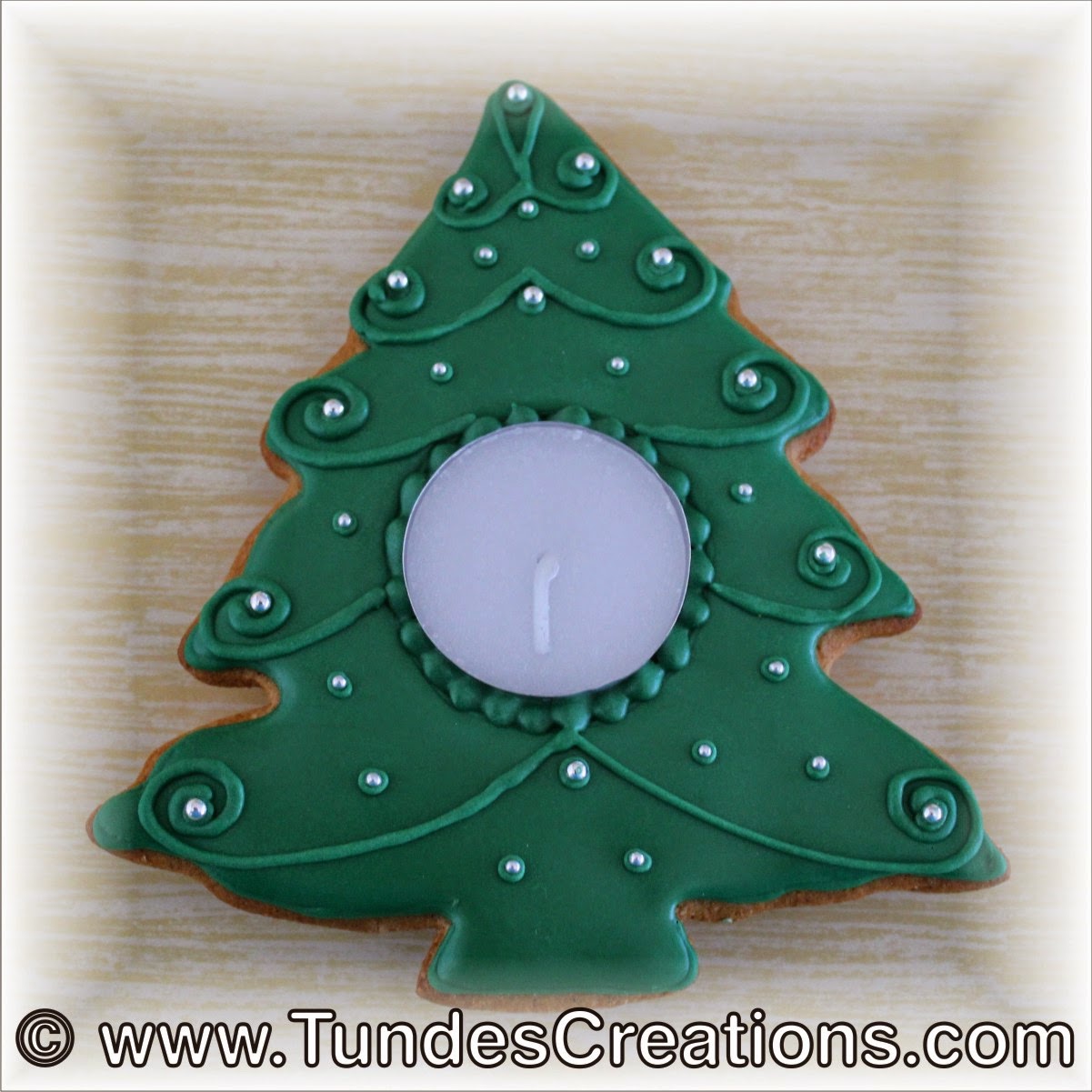 Christmas tree cookie candle holder