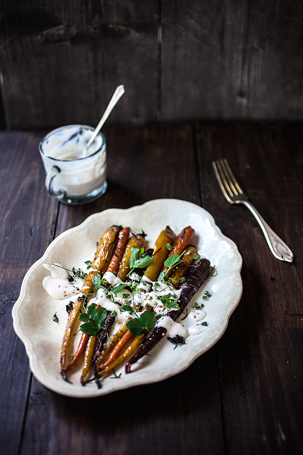 Honey Roasted Rainbow Carrots with Yogurt Sauce Bella Bonito