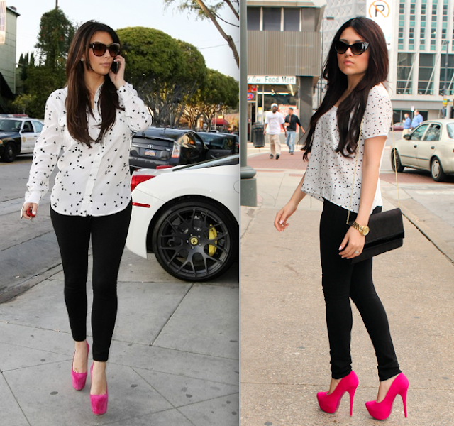 Kim Kardashian Inspired Stars + Pink Pumps Ashley Meza