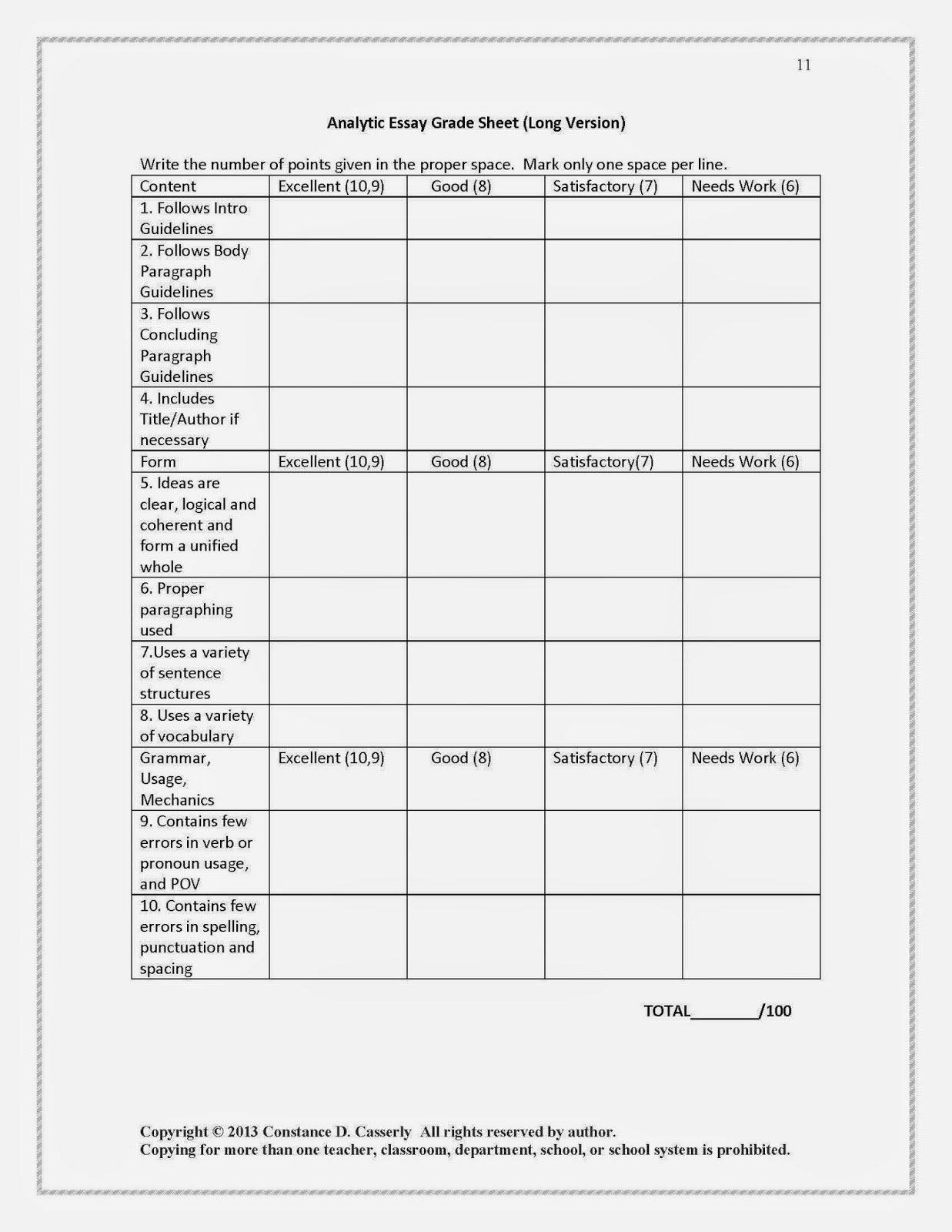 Incredible Critique Forms and Rubrics: Twelve Individual and Group Writing Assessment Handouts