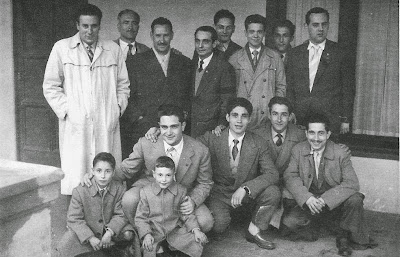 Componentes del Club Ajedrez Barcelona en La Farga de Bebié 1956