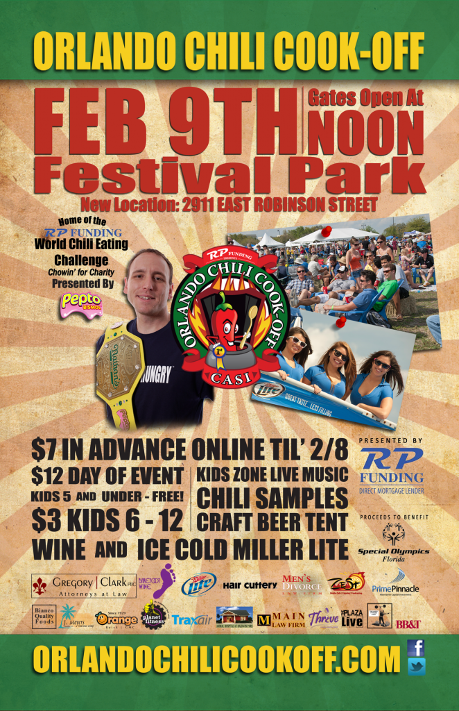 4th Annual Orlando Chili Cookoff to feature World Chili Eating Challenge