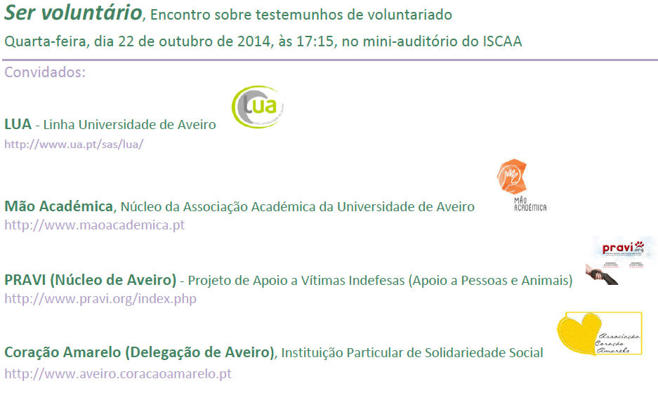 SER VOLUNTÁRIO iscaa