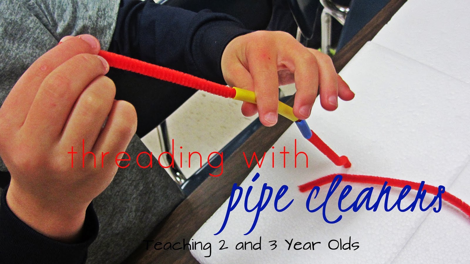 Teaching 2 and 3 Year Olds Threading Activities for Preschoolers