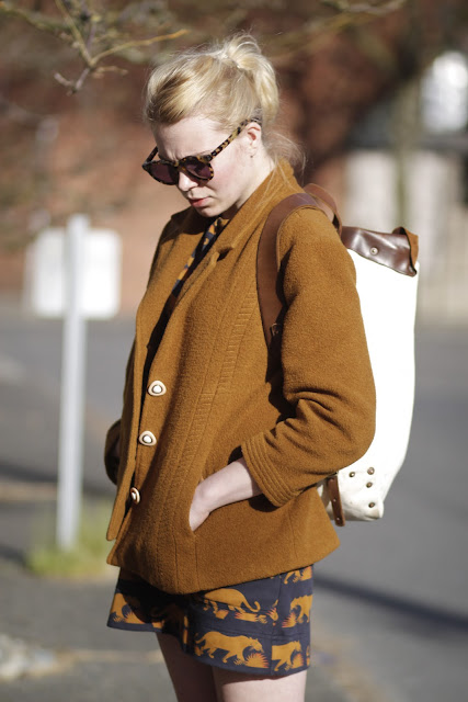 Libby Beudet vintage sweater jacket seattle street style fashion it's my darlin'