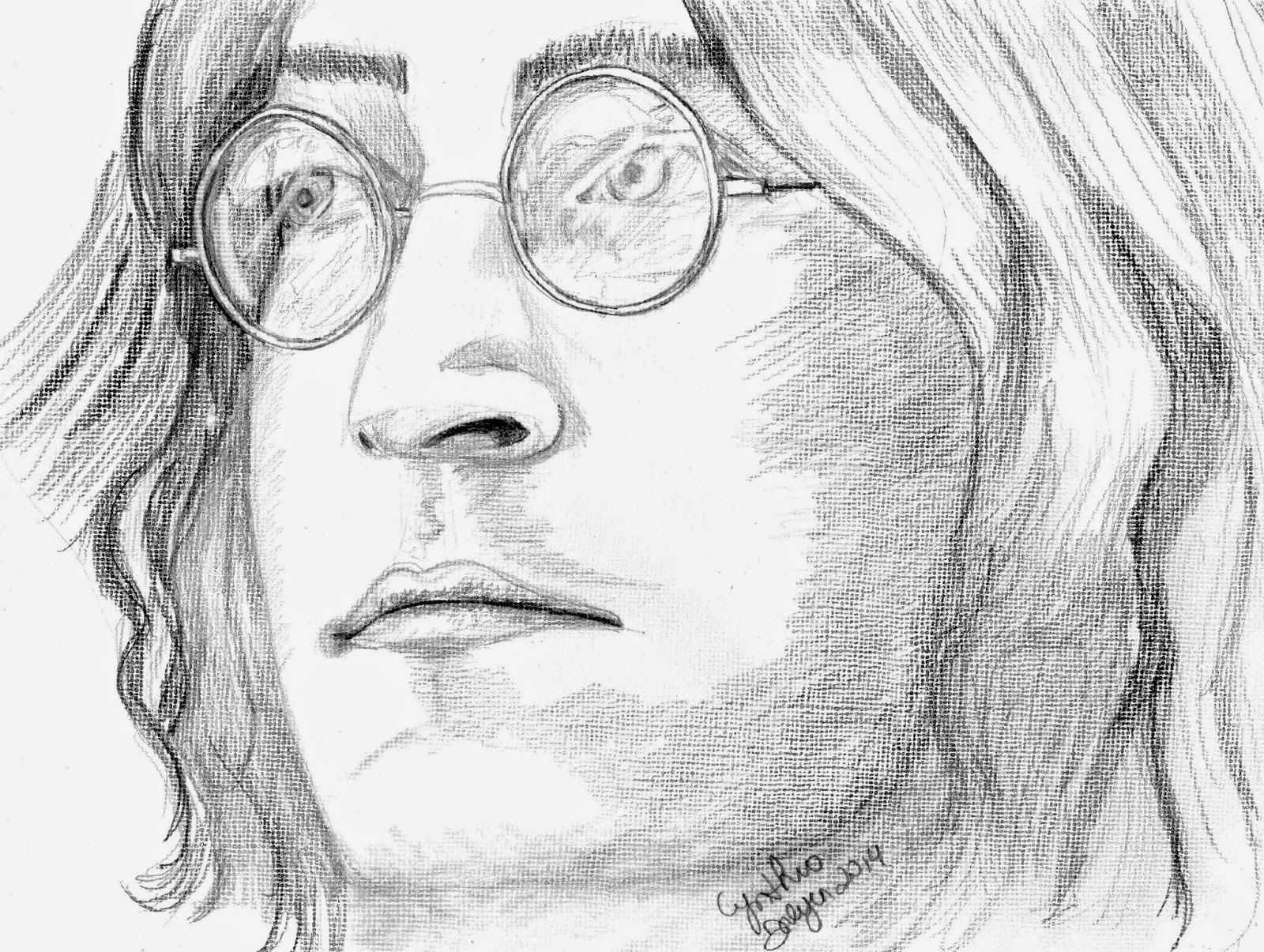 Cynthia Dreyer Art Faces famosos Lenon Eterno