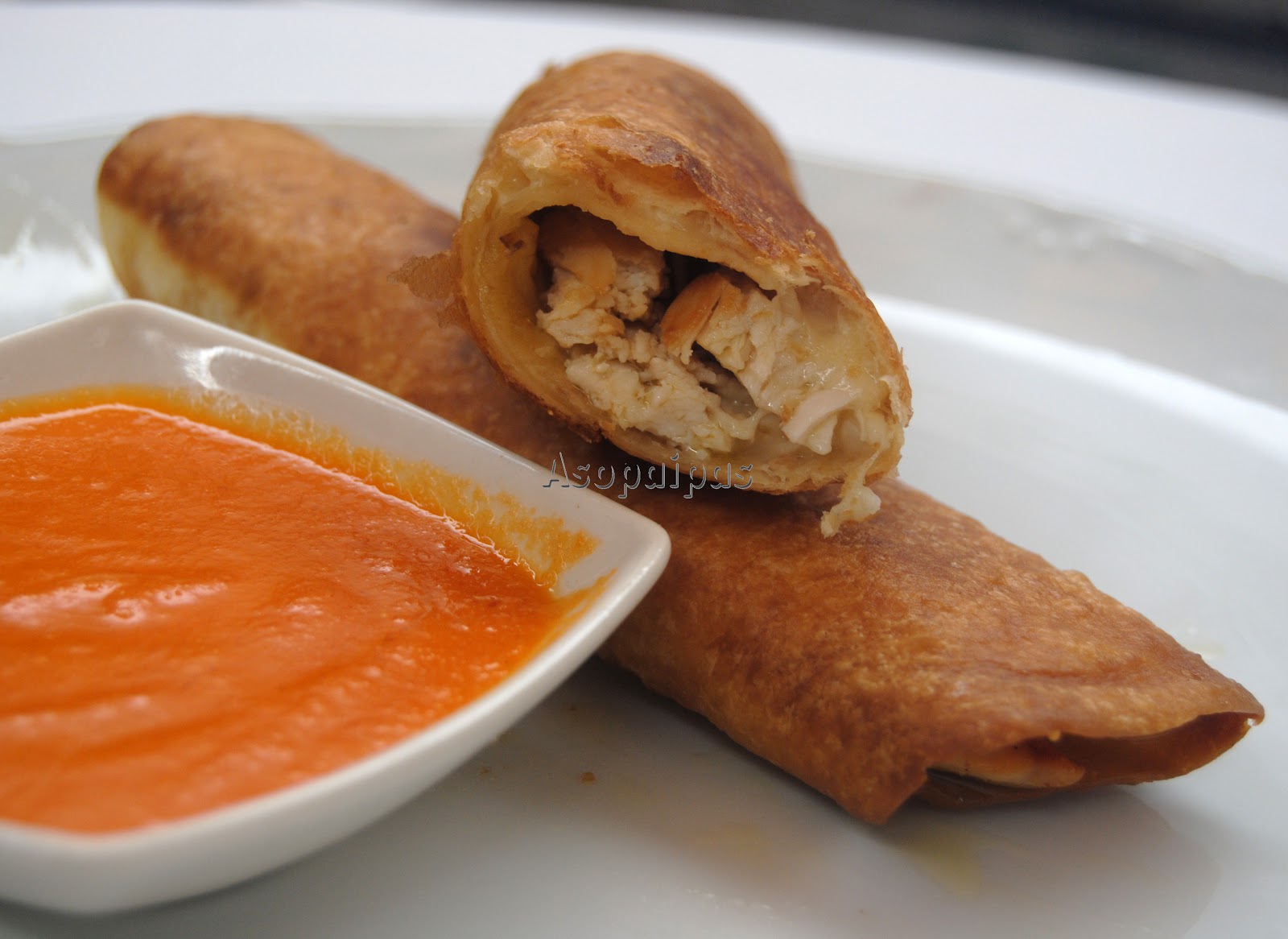 Flautas de Pollo y Queso (Chicken sticks). Receta Asopaipas. Recetas