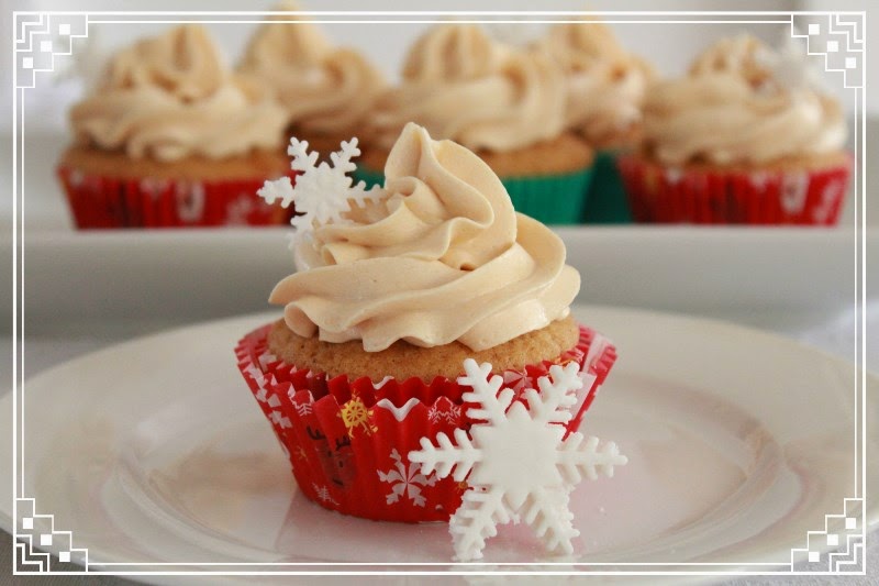 Gingerbread Cupcakes with Salted Caramel Buttercream Threadbare Creations