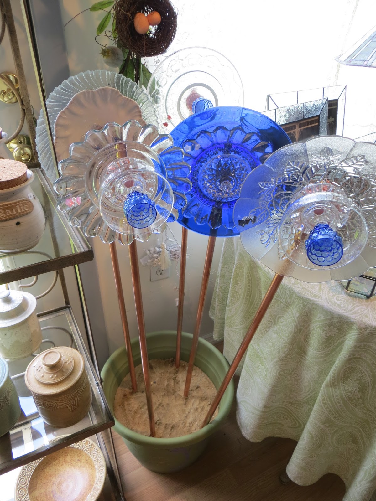 Winged Musings Enchanted Garden Flowers Using Repurposed Glassware