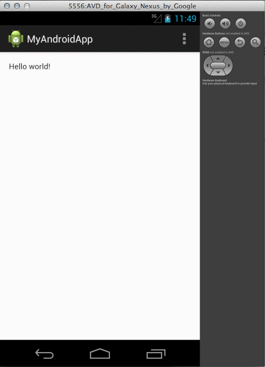 اجرای برنامه HelloWorld بر روی شبیهساز اجرای برنامه HelloWorld بر روی شبیهساز